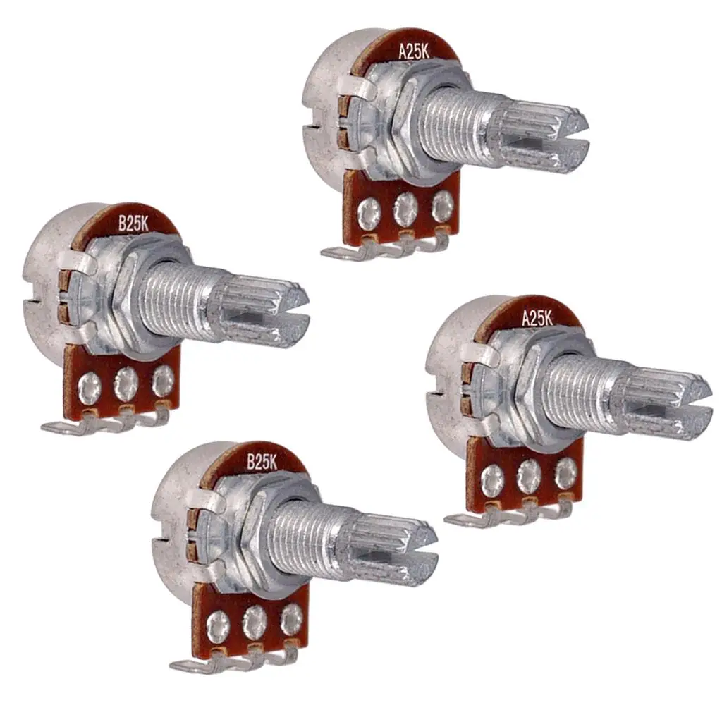 4pcs Full 25K / Audio Volume Pots Potentiometer Dia 17mm mm