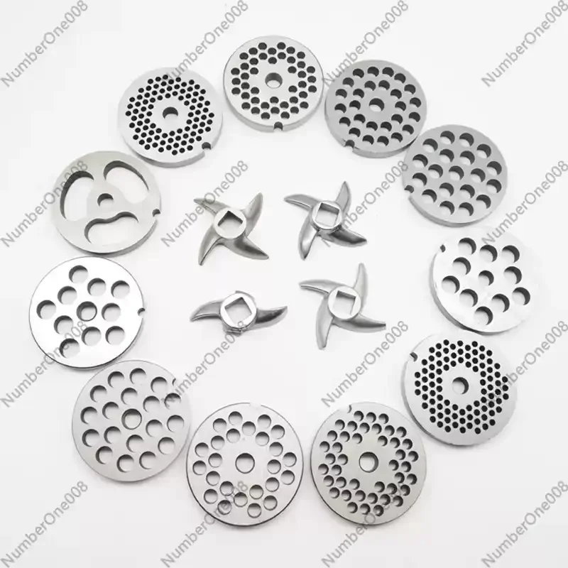 Type 12  Meat Grinder Orifice Plate Cutter Disc Screen Round Knife Cross Reamer Stainless Steel Meat Grinding Accessories