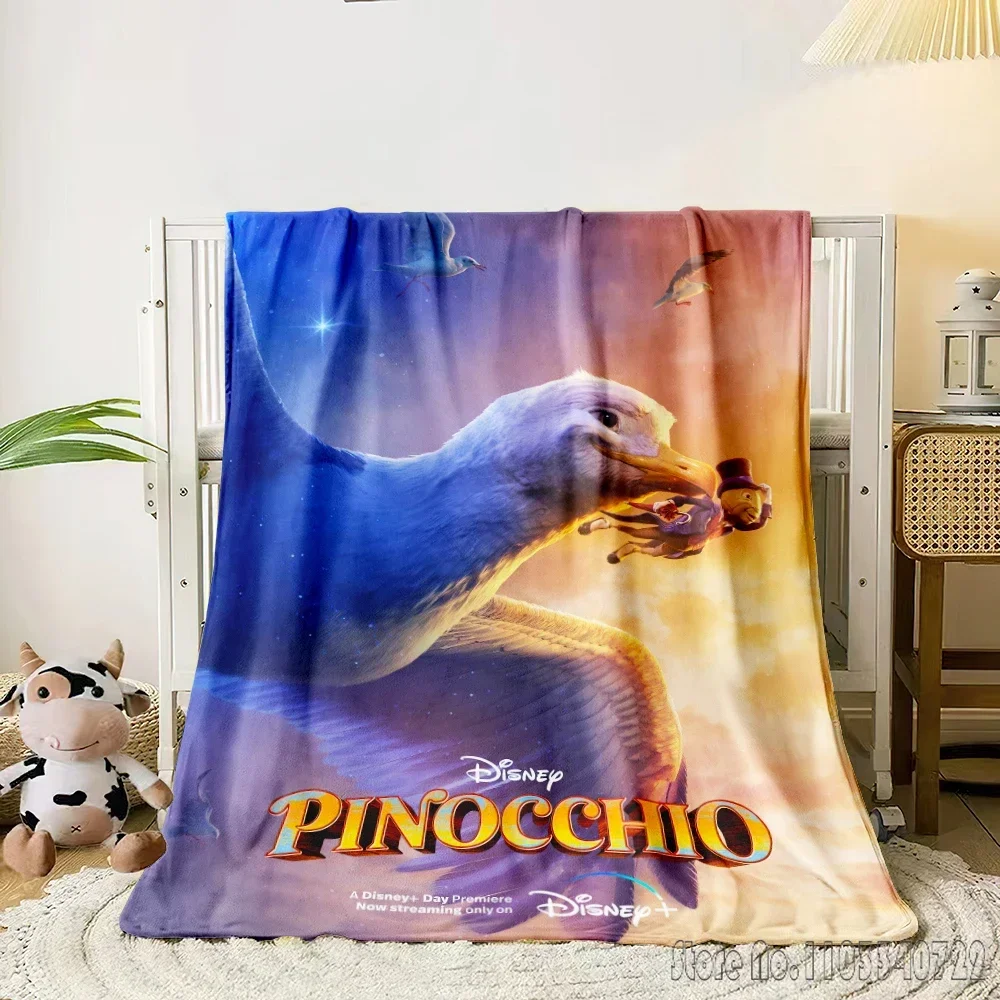 

Pinocchio Cartoon 3D Printed Home Cute Kids Blanket Throw for Bed Sofa Decor Fleece Nap Blankets Boys Girls Children Gift