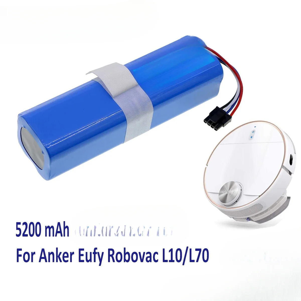 5200mAh14.4V 4S2P18650 For Anker Eufy Robovac L10 L70 Robot Vacuum Cleaner Accessories Spare Parts T2190 T2190G21 Li-ion Battery