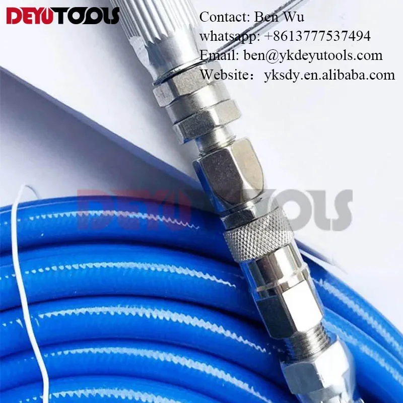 

3/8 to1/4 inch stainless steel airless high-pressure spray gun hose swivel joint, suitable for spray painting machines