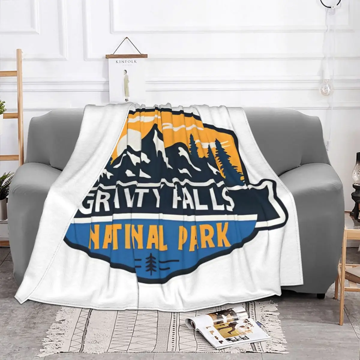 Gravity Falls National Park Knitted Blankets Fleece Cartoon Animation Soft Throw Blankets Bedding Couch Bedroom Quilt