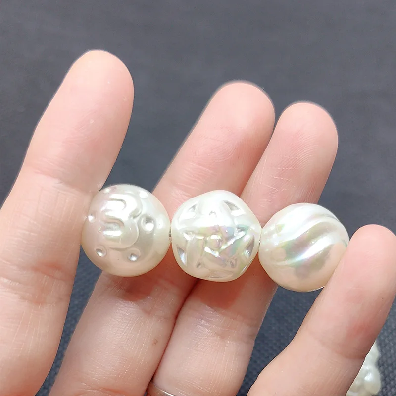 Special Shaped Beads 16/22mm AB Off-white Spacer Beads For Jewelry Making DIY Handmade Bracelet Necklace