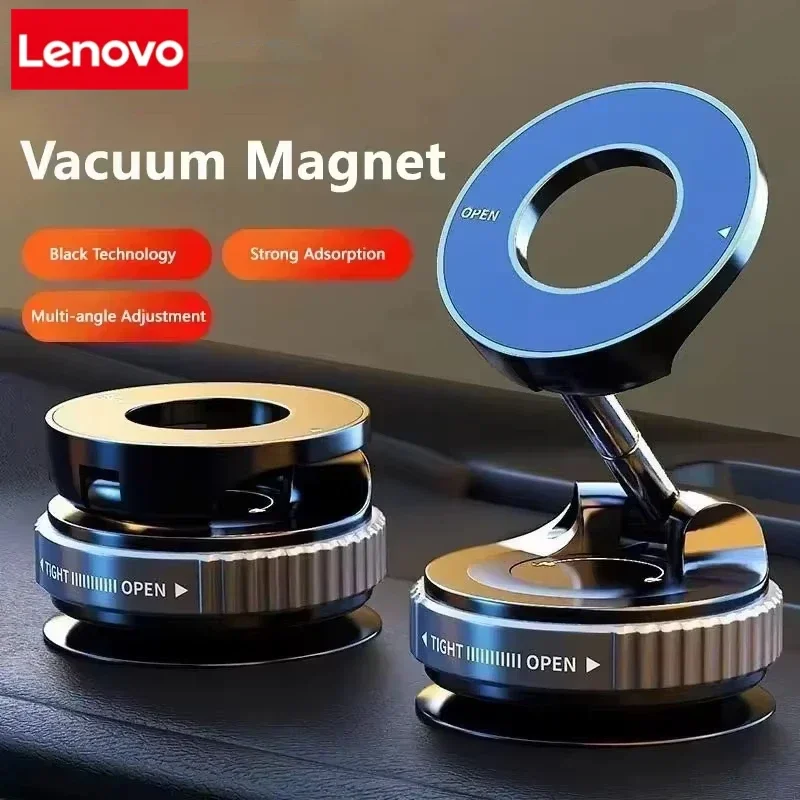 

Магнитный автомобильный держатель для телефона Lenovo Vacuum Strong Magnetic 360 ° Складное регулируемое крепление для телефона на присоске для iPhone/автомобиля/ванной комнаты