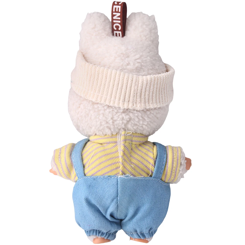 17cm 인터넷 스타 라부부 의상 귀여운 오버올 의상 한국 K팝 엑소 아이돌 슈트 의류 어린이 장난감 액세서리