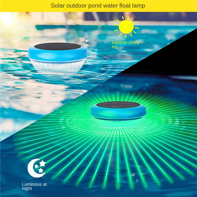 GEFENSI ABUP-2X Solar Floating Pool LED Lights,Waterproof RGB Color Changing Pool Lights,Pool Accessories For Pool,Pond,Spa,Hot