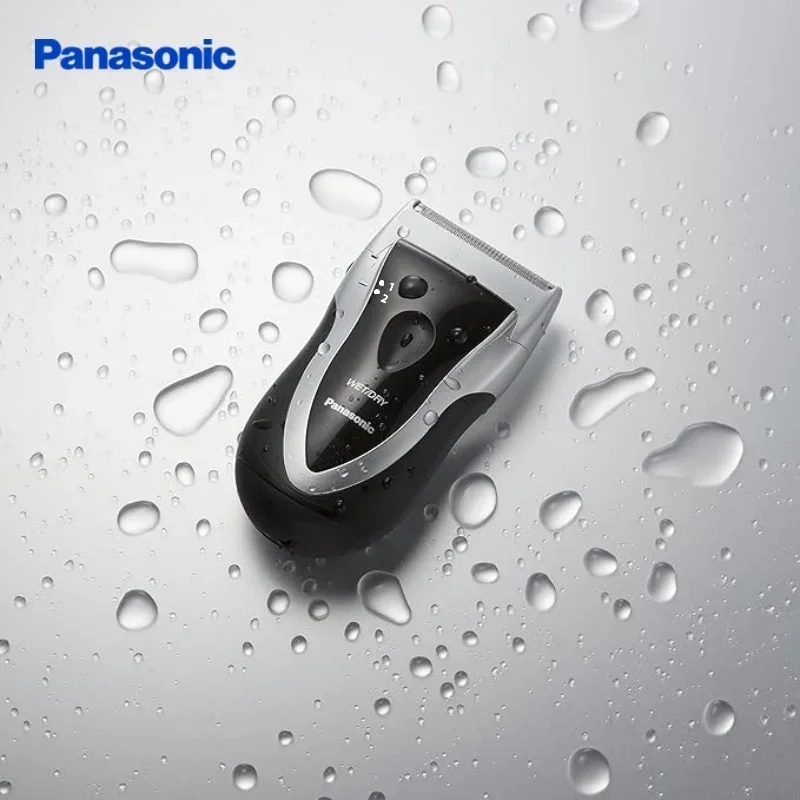 ماكينة حلاقة كهربائية من باناسونيك للرجال، ماكينة حلاقة للسفر تعمل بالبطارية، ماكينة حلاقة لاسلكية خفيفة الوزن ورطبة وجافة مع قبضة مريحة ﻿