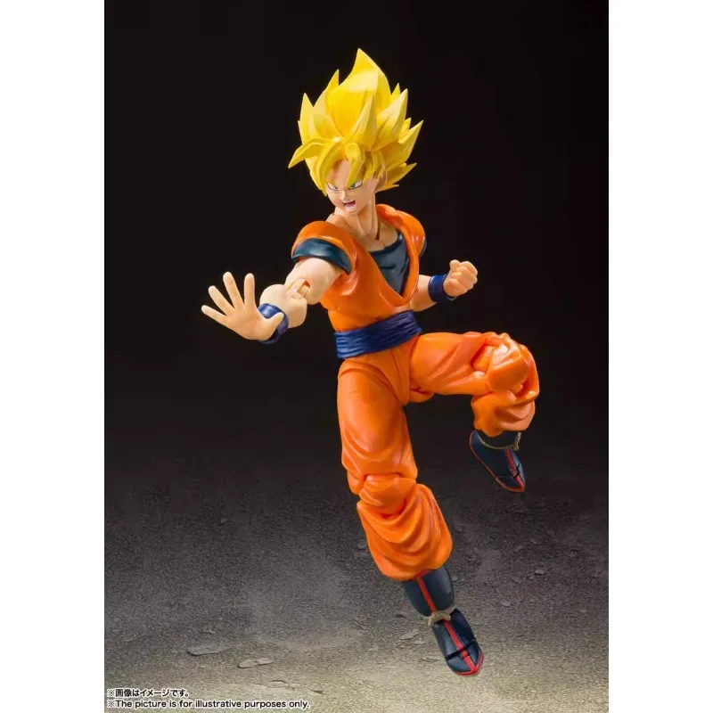 Bandai Genuine SHF Dragon Ball Cell Games Super Saiyan Full - Power Goku Action Figure In Stock For Boys Girls Kids