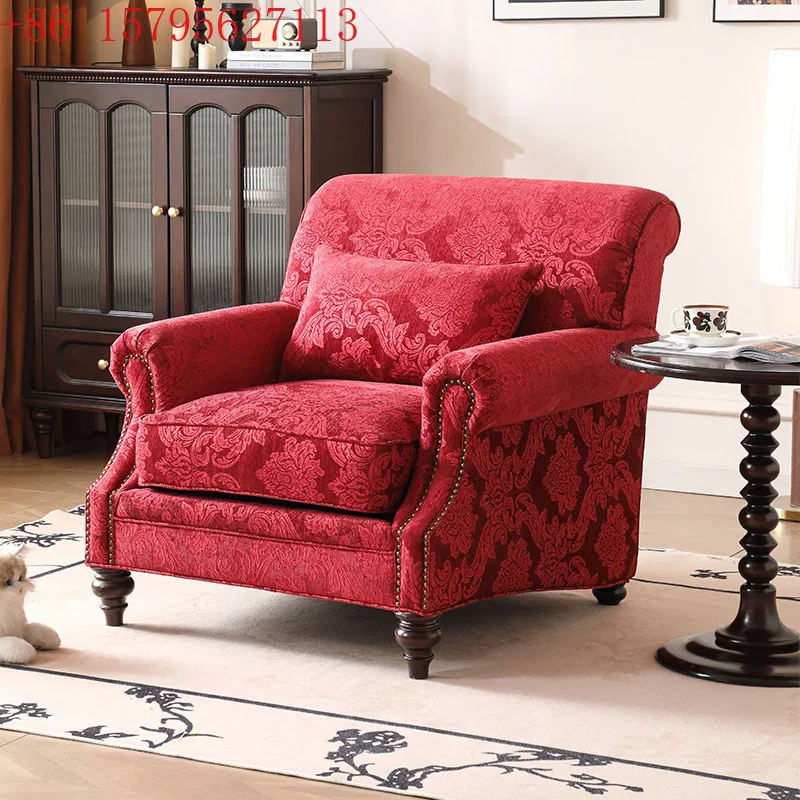 

American single sofa small apartment living room balcony antique leisure sofa chair