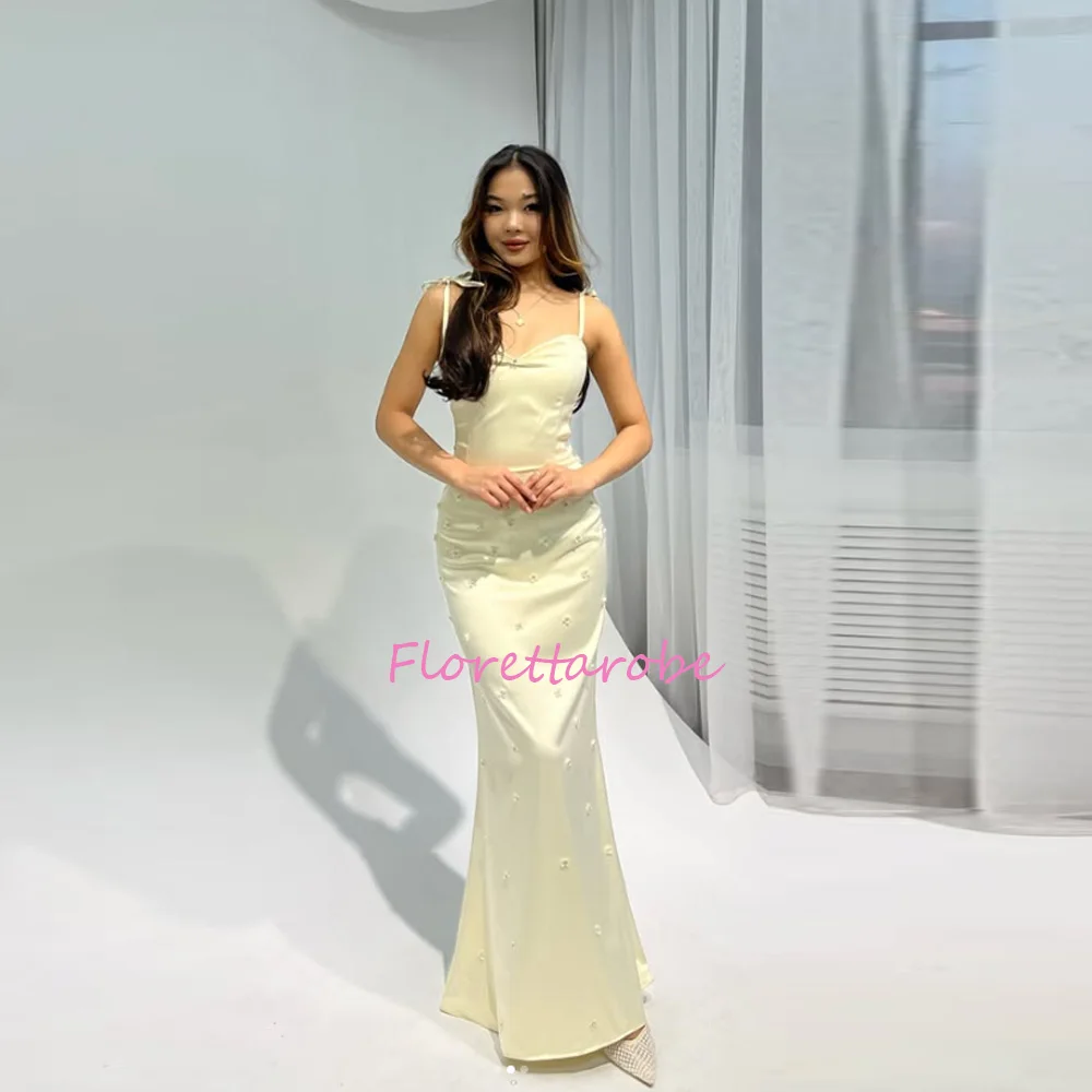 

Customized Spaghetti Straps Elegant Evening Dress Delicate Temperament Beads Prom Gowns High Quality Party Dress