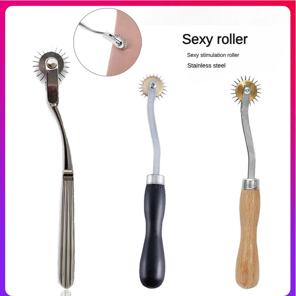 Stainless Steel Pinwheel Needles Wheel Roller Submissve Fetish Sex Slave Kit Sex Toy Nipple Clitoris Stimulator BDSM Lesbian Toy