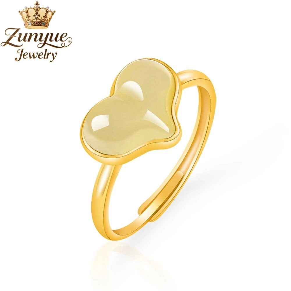 

S925 Silver Inlaid Natural Hetian Jade Heart-Shaped Ring Luxury Quality Jewelry Fashion Jewelry Exquisite Charms Elegant Popular