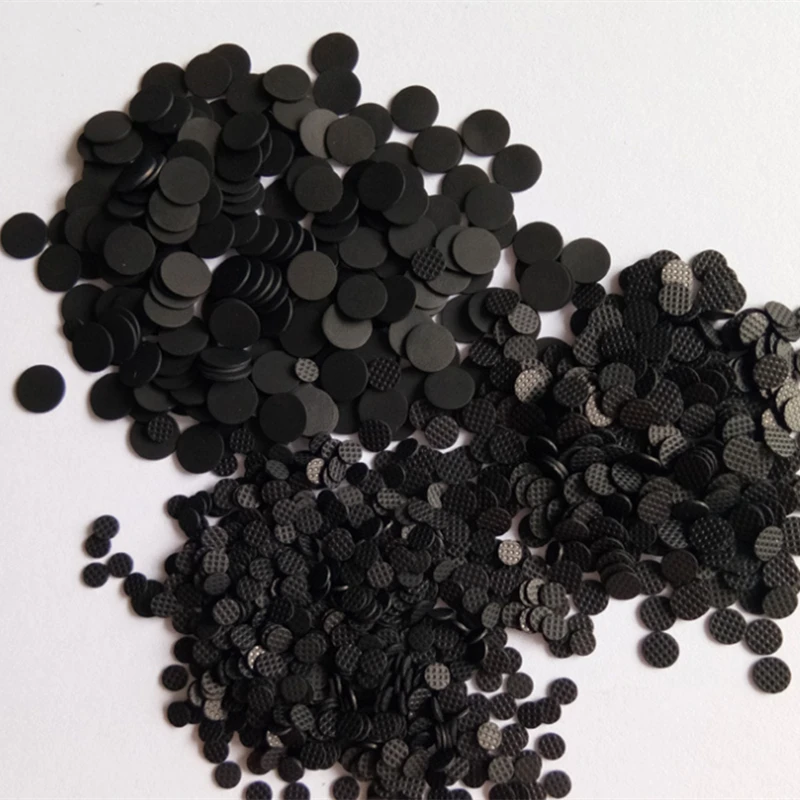 Custom Silicone Conductive Rubber Particles Button Keyboard Gasket 0.4-0.5mm Thick 50-100 ohm Black