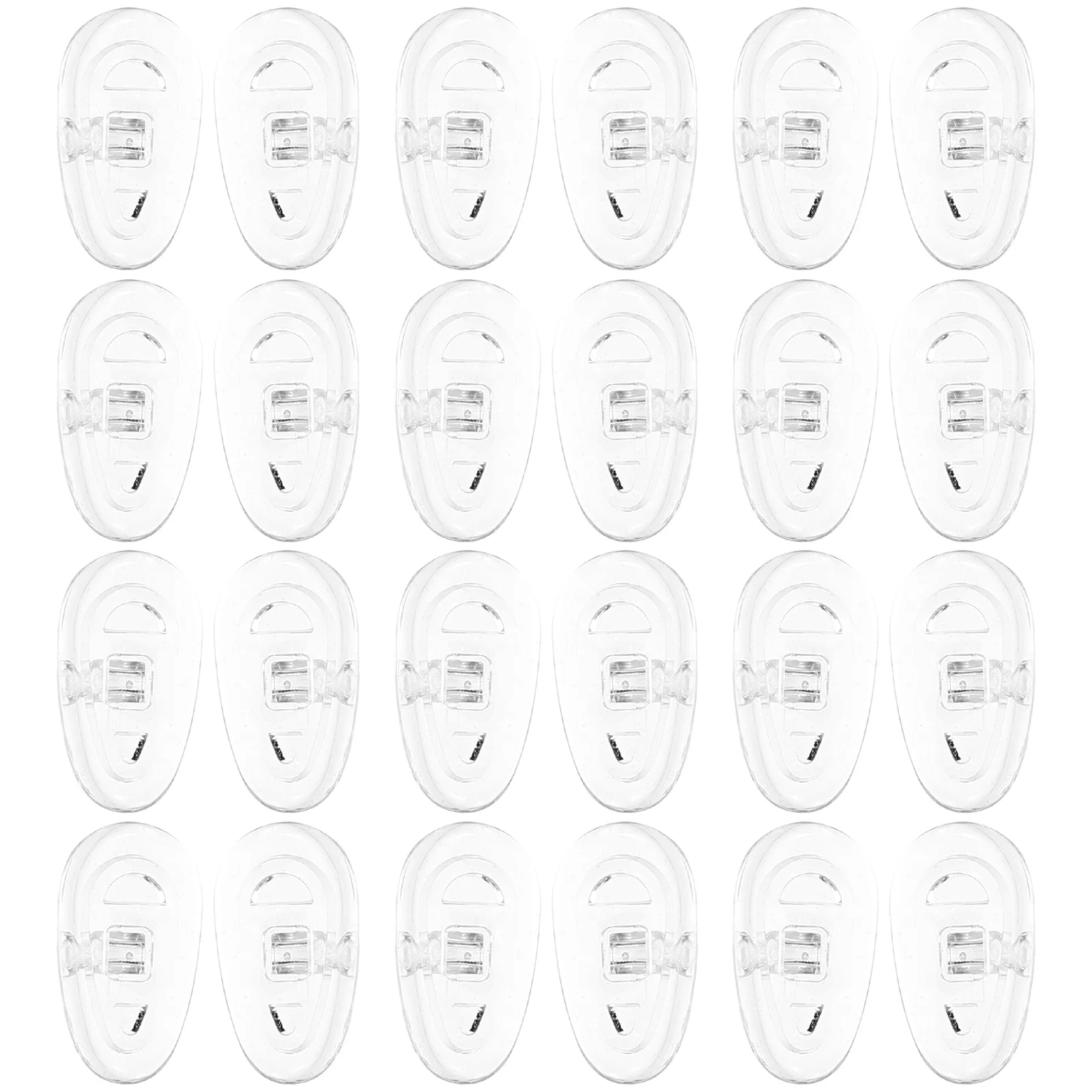 

20 Pairs Glasses Silicone Nose Pads for Replacement Eyeglasses Antislip Cushions Transparent