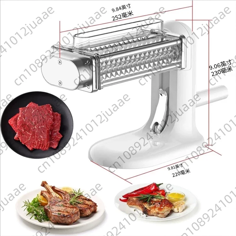 Manual Meat Tenderizer Tool, Meat Tenderizer Machine with Stainless Steel Gear, Steak Flatten Cuber Rolling Meat Poultry Tenderi