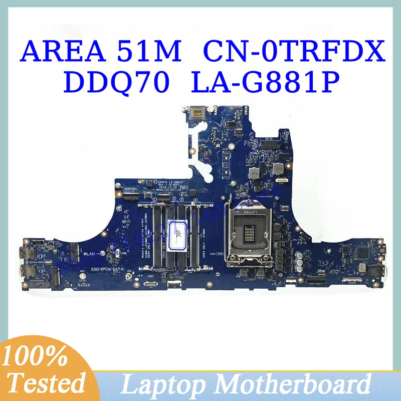 Ddq70 LA-G881P para dell alienware 17 área 51m CN-0TRFDX 0trfdx trfdx placa-mãe do portátil 100% funcionando bem