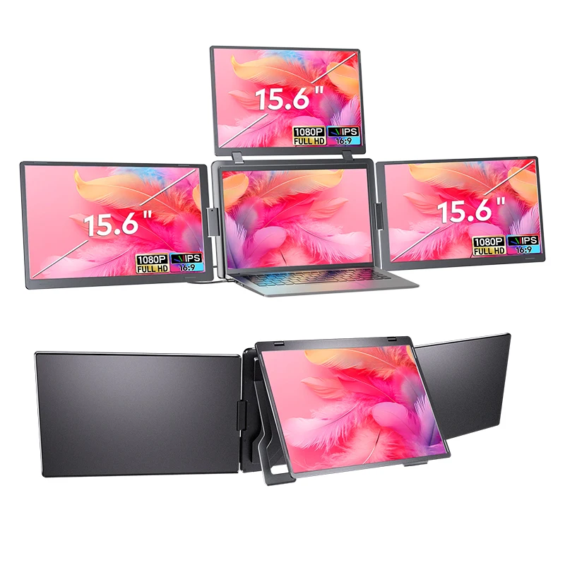 

Новый портативный монитор-квадроэкран 2026 года, 15,6 дюйма, для ноутбуков, разрешение и цветовая гамма: 1920*1200 IPS, совместим с Windows/Mac (M1 M2 M3 M4)