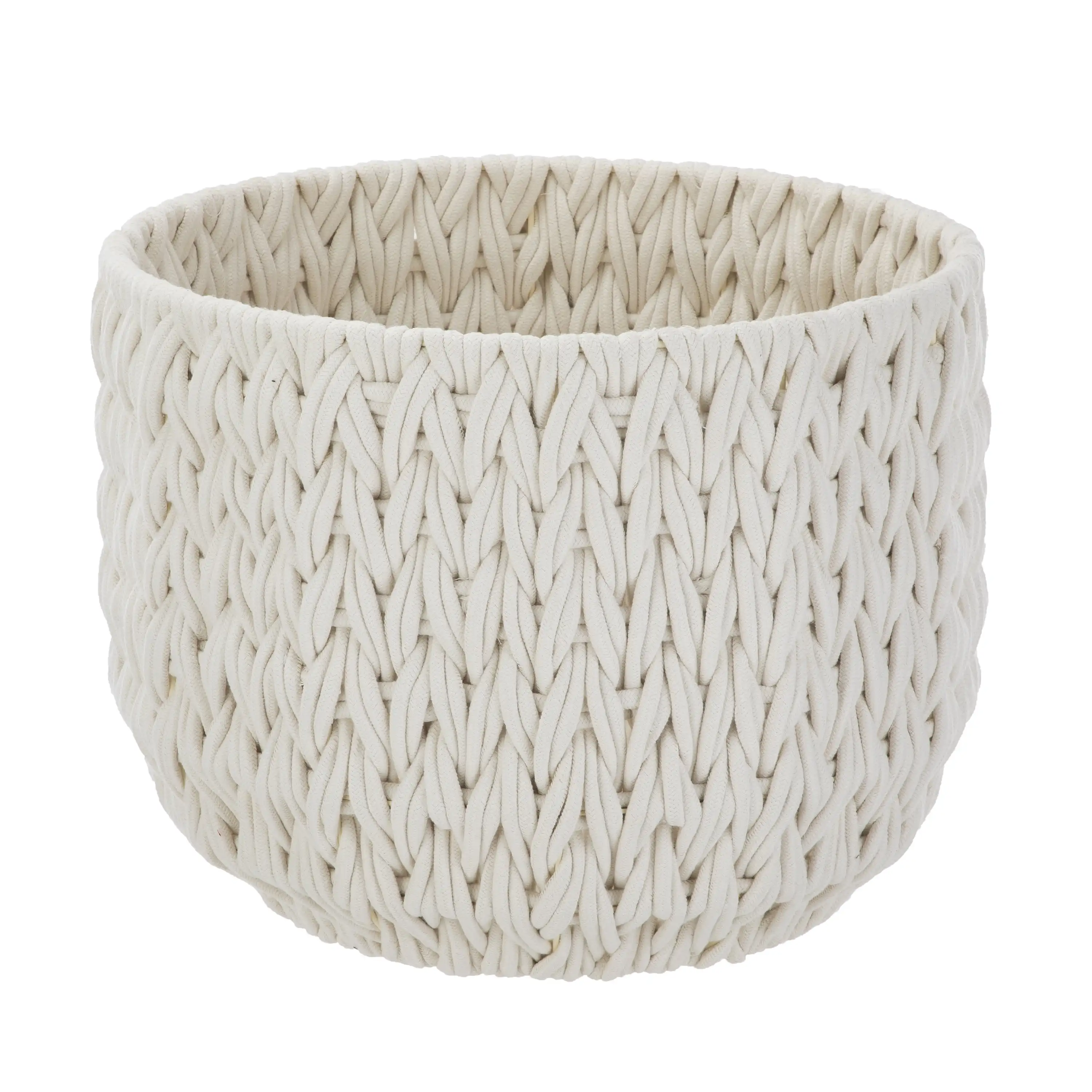 

Extra Large White Woven Rope Decorative Storage Basket