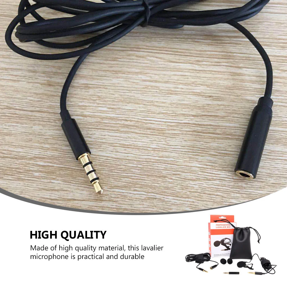 Microphone Durable Conference Lavalier Capacitance for Clothes Recording Metal Clip-on Lapel Speeches Accessories