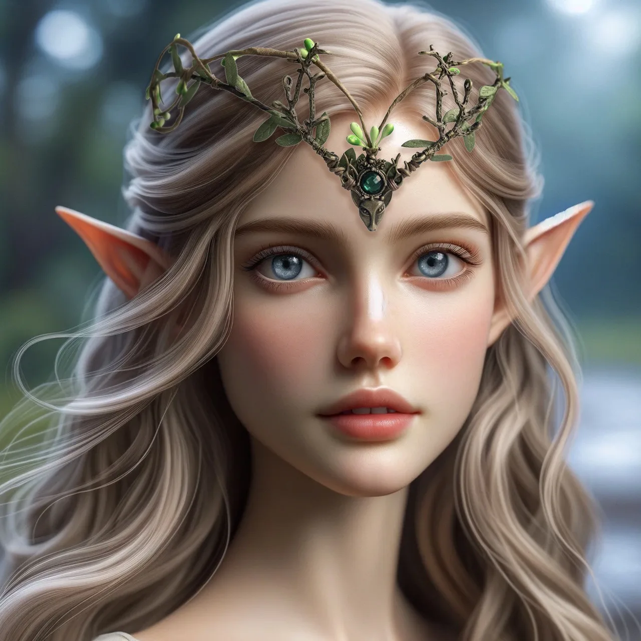 Handmade Forest Leaf Crown Elven Crown Elf Tiara Vine Headpiece Witch Women Girls Renaissance Halloween Cosplay Gothic Headband