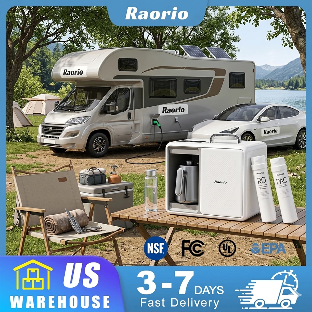

Raorio Outdoor Portable Water Purifier Reverse Osmosis UV Drinking Heating Water Filter For Picnic Hiking Life From US Warehouse