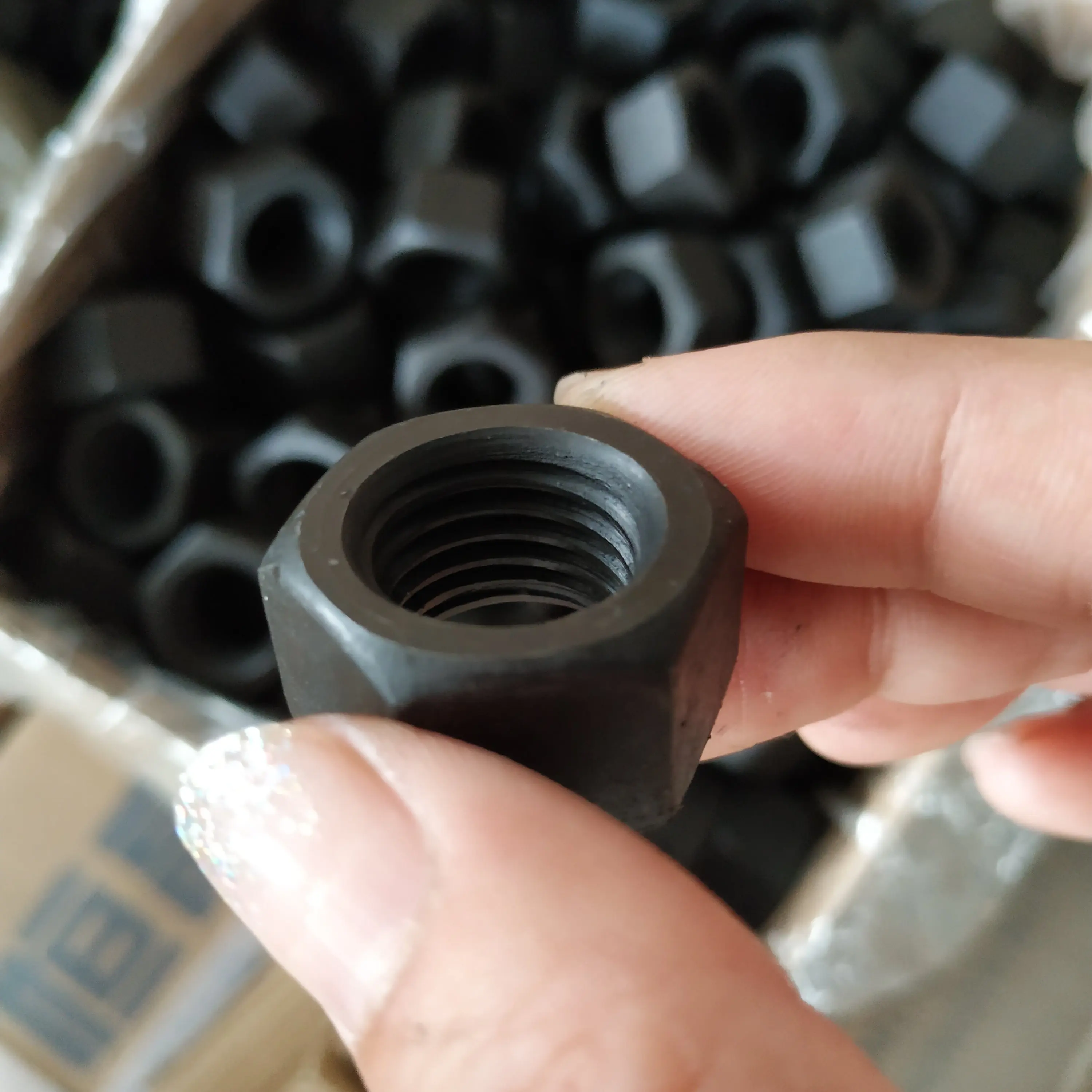 black finished carbon steel din934 hex nuts m16 made in China