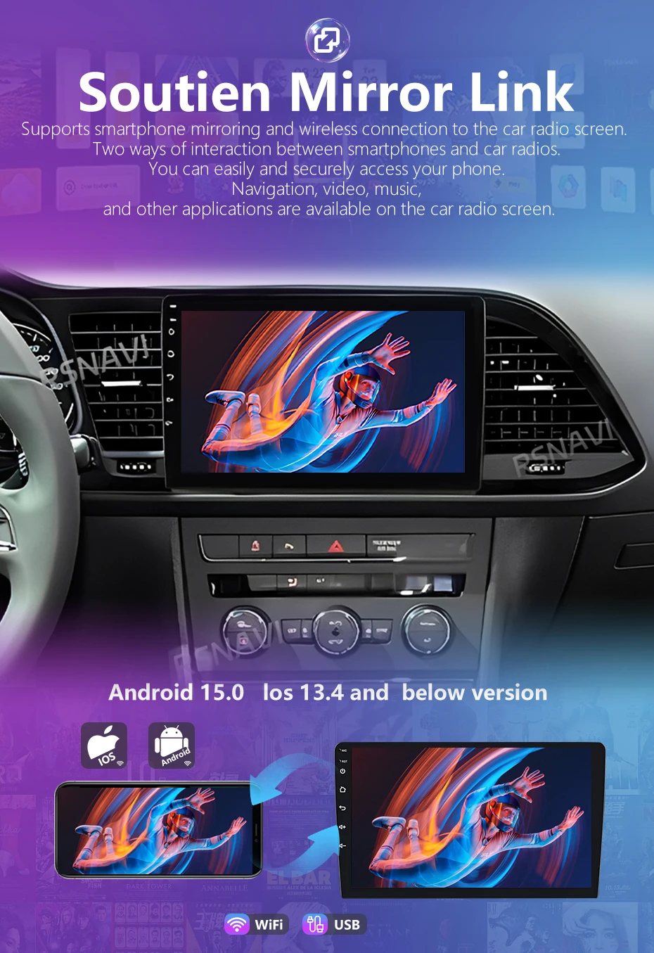 Android 16 Für Seat Leon 3 2012 2013 2014 2015 - 2020 GPS Multimedia Player Stereo Autoradio mit Wireless CarPlay Plug and Play – Detail 20