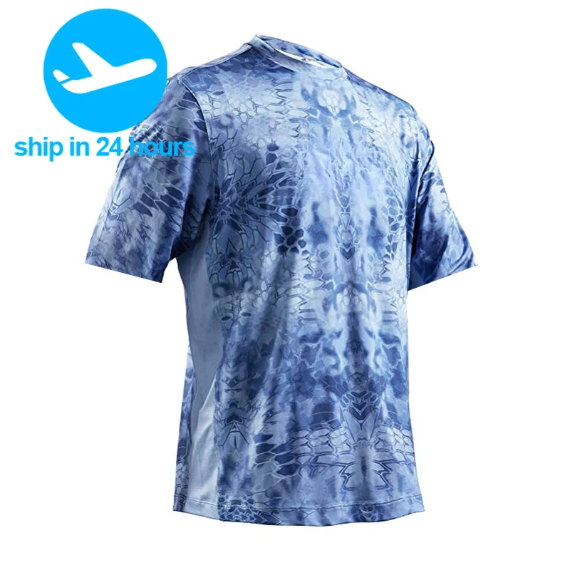 Summer Fishing Shirts Short Sleeve UV Protection T-Shirts Camisa De Pesca UPF 50 Hiking Jerseys Quick Dry Fishing Tops