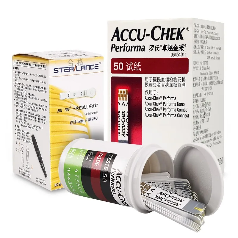 (Jan,2027) Roche ACCU Chek Perform Connect/Nano/combo tiras reactivas de glucosa en sangre lancetas para autoprorueba de Diabetes prueba BG