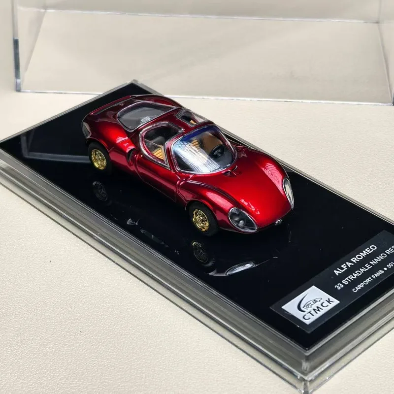 CARPORT 1/64 Alfa Romeo 33 RED Alloy Car Static Die Cast Vehicles