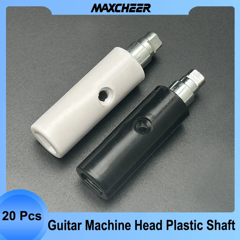 20Pcs Guitar Machine Head Plastic Shaft String Reel Guitar Tuner Leg Middle Hole Black/White