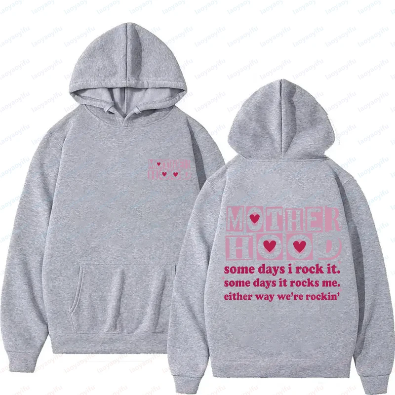 

Motherhood Some Day I Rock It Printed Tops Street Fashion Hoodie Women's Long Sleeve Clothing Hoodies Comfortable Pullover
