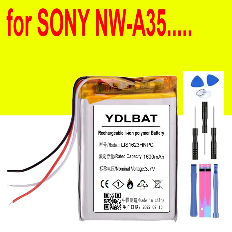 LIS1623HNPC 3.7V 1600mAh バッテリーソニーウォークマン NW-A35 NW