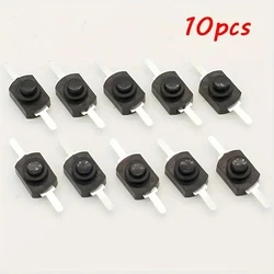 10Pcs DC 12V 1A Black Wite On Off Mini Push Button Switch for Electric Torch