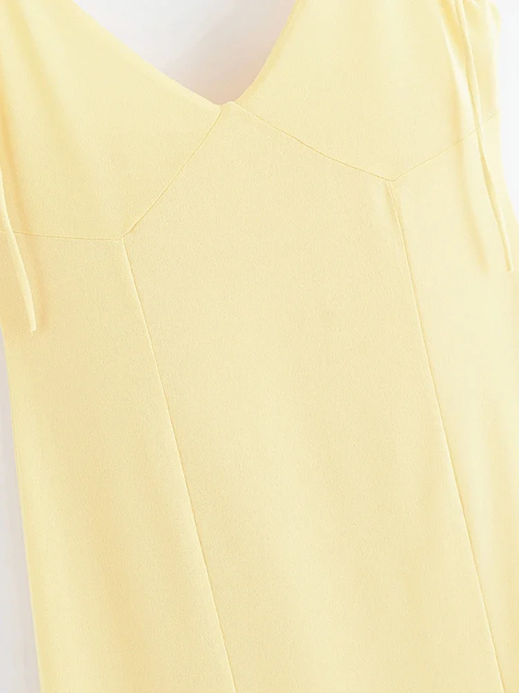 FDEY     النمط الأوروبي والأمريكي الصيف الملابس النسائية الجديدة مزاجه ضئيلة الأزياء الطبقات الديكور الخامس الرقبة فستان ميدي