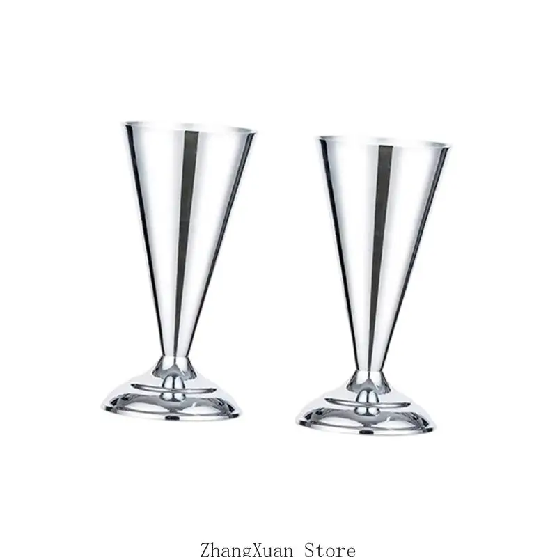 Packung mit 2 eleganten Blumenvasen aus Metall für Tischaufsätze und Heimdekoration 3XUF – Detail 3