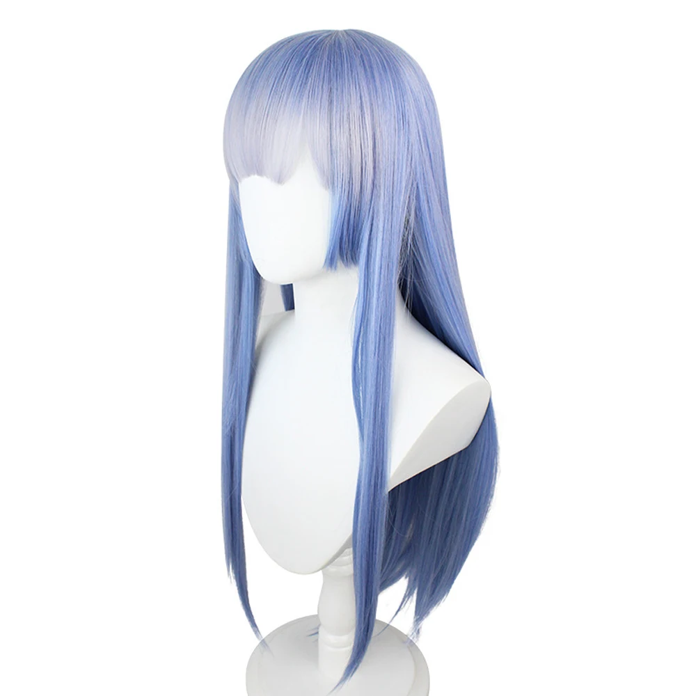 

32 Inch Synthetic Blue Wigs For Woman Wig Long Straight Hair Anime Cosplay Wig For Halloween Costume Party Festival