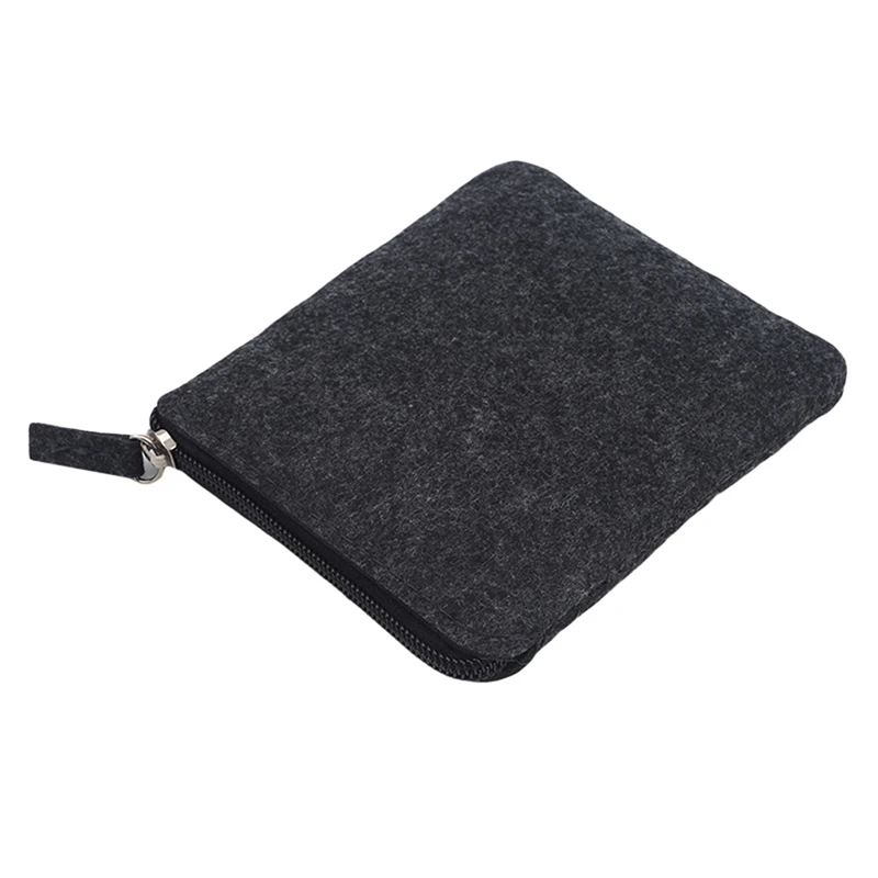 Felt Mini Storage Coin Purse Women Men Change Bag Credit Card ID Holder Headphone Bag Wallets For Male Female Wallets