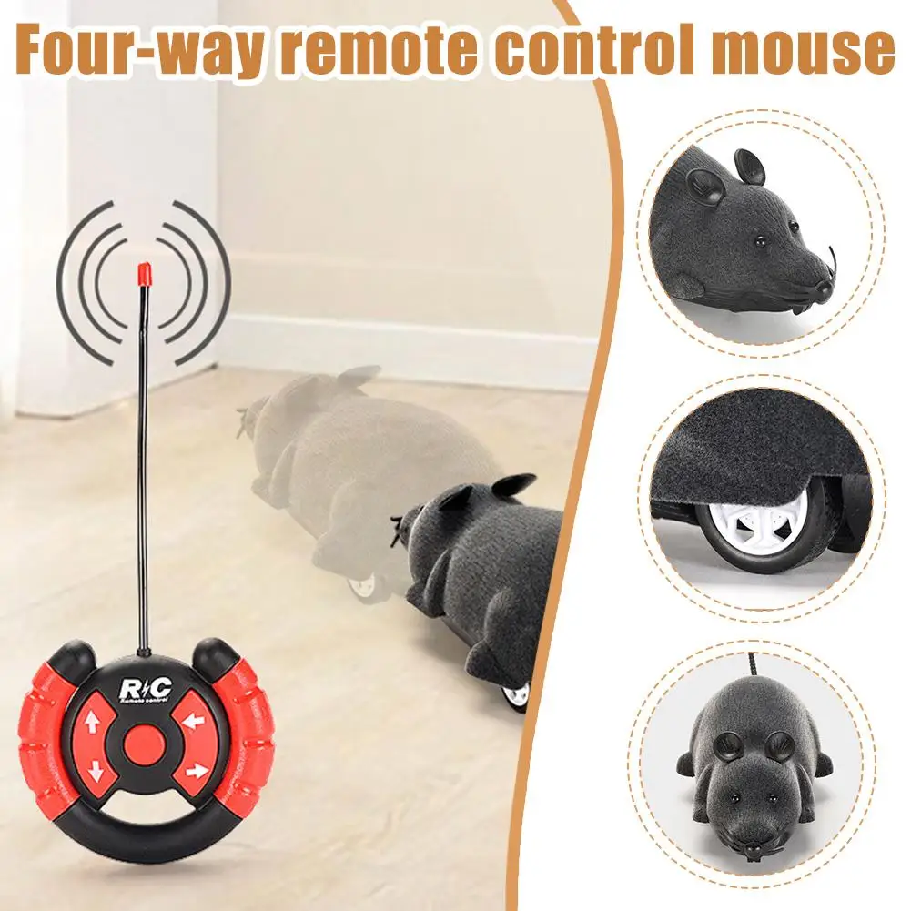 Interaction Toy Cheese Shape Electronic Rc Funny Design Simulation Crawl Mouse Pet Accessories Children's For Boys Gift I8j9