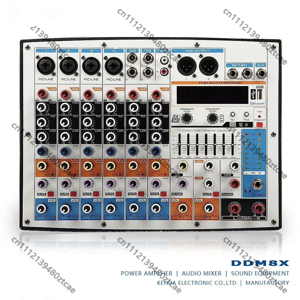 

99 effects Computer recording Free drive sound card Live home stage Bluetooth USB mixing console
