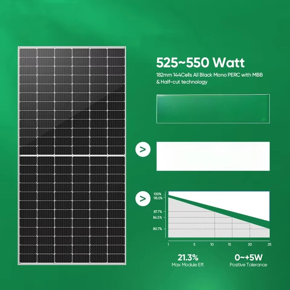 نظام الطاقة الشمسية 8 كيلو وات 10 كيلو وات نظام هجين مع بطارية ليثيوم نظام شمسي عاكس هجين #2