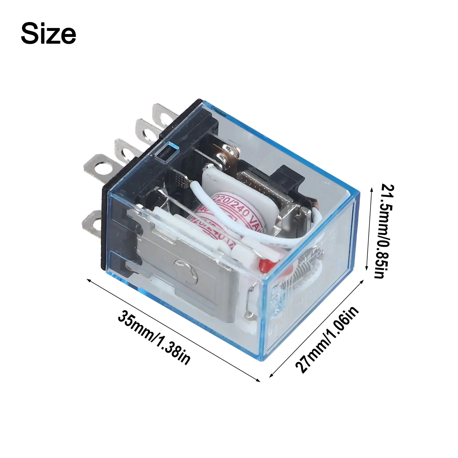 10A Relay 220VAC 240VAC Relay For Electrical Projects High-transparency Shell Large Load-bearing Capacity Mechanical Durability