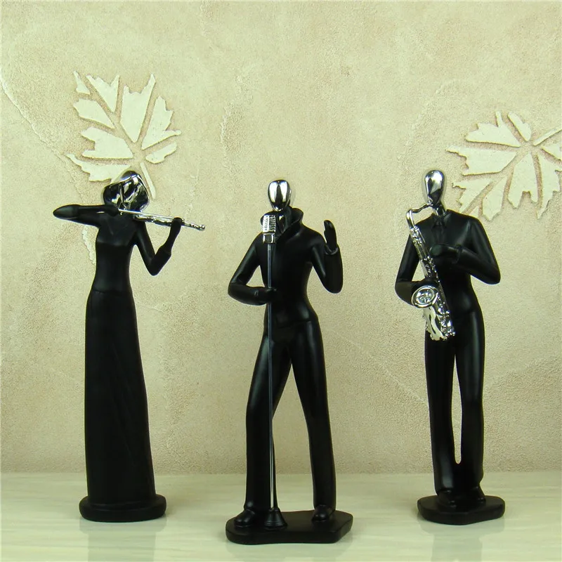 

Classic Music Band Figurine Abstract Resin Musician Figure Miniature Room Decor Concert Ornament Craft Art Collection Present