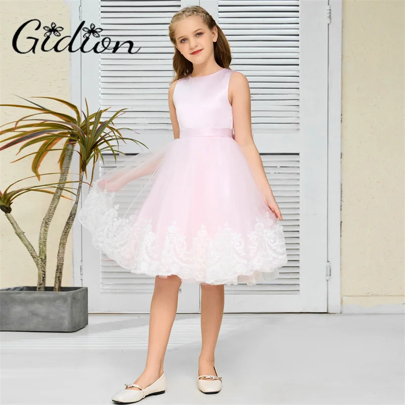 Princess Flower Girl Dress For Kids Tutu Wedding Birthday Evening Party Prom Ball Junior Bridesmaid Dress Pretty Dress For Girl