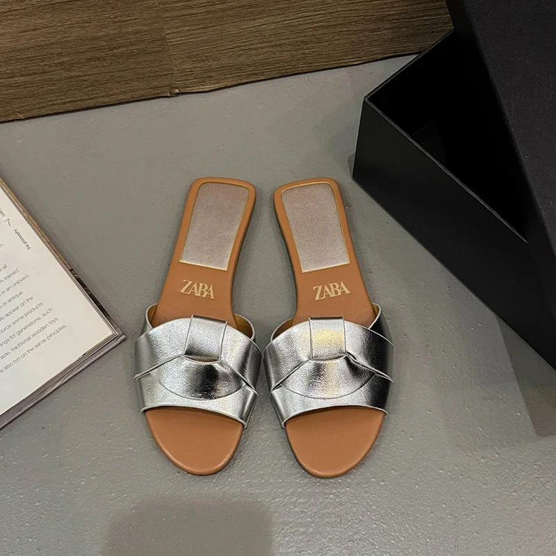 Neue Sommer-Designer-Damen-Hausschuhe in Unifarben, Modische Pantoffeln, Zapatos De Mujer, Damenschuhe, Hausschuhe für Damen, Damenschuhe – Detail 11