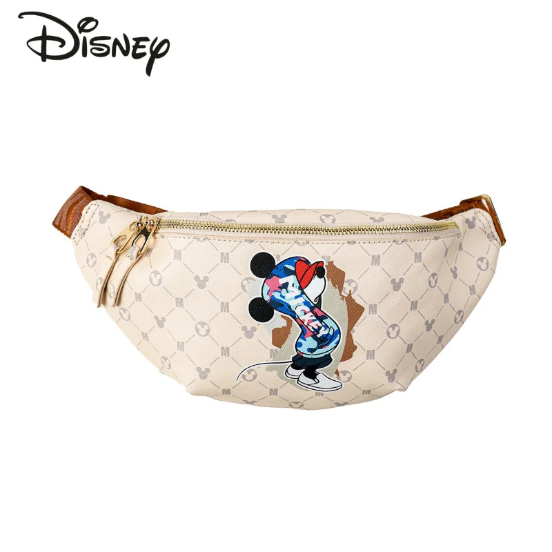 Disney Mickey New Men's Waistpack Fashion High Quality Women's Crossbody Bag Classic Multi Functional Casual Sports Chest Bag