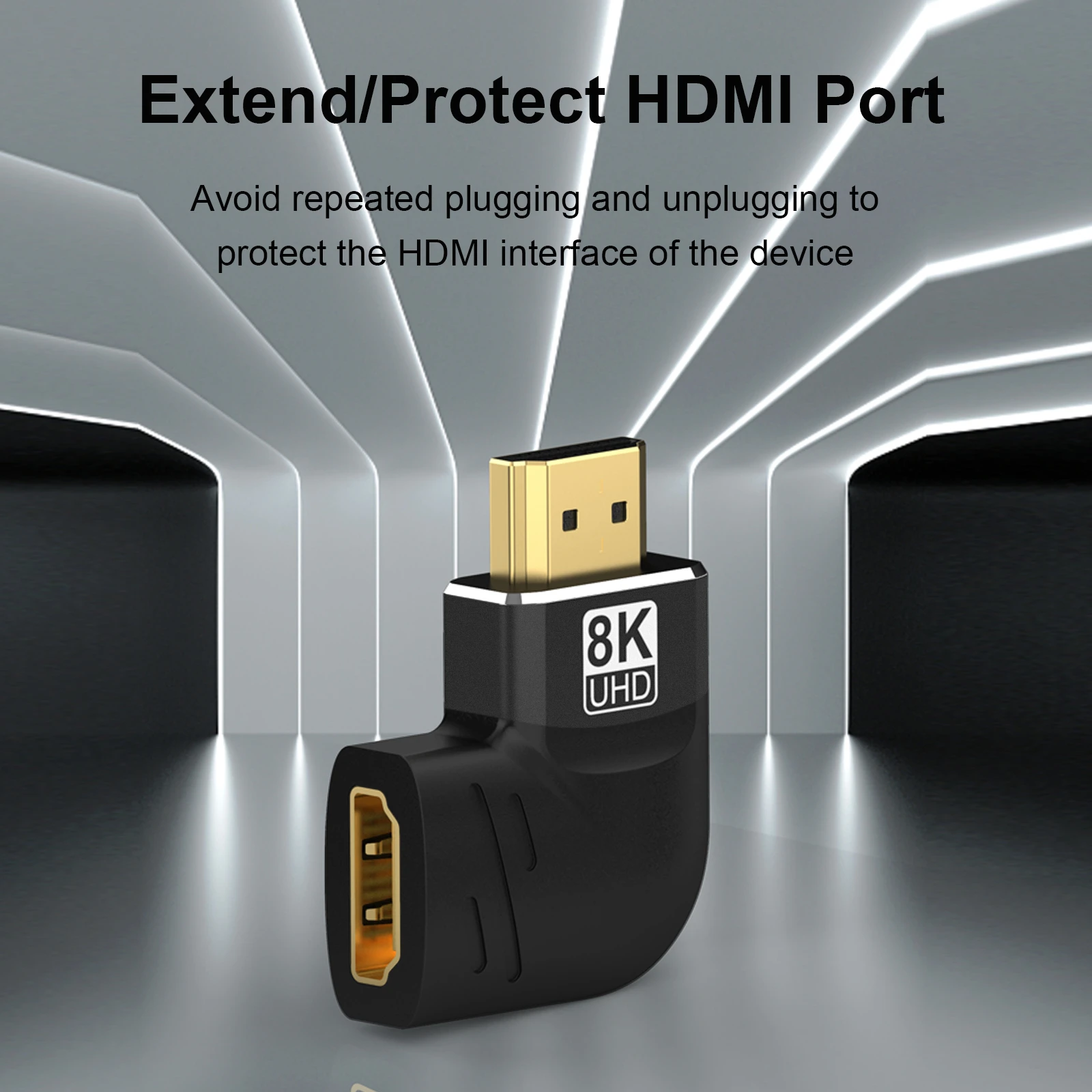 HDMI-Adapter 2.1 Stecker auf Buchse Extender kompatibel 8K 60Hz 4K 120Hz 48Gbps HDR Video für Sony PS5 Laptop HD TV Projetor Adapter – Detail 6