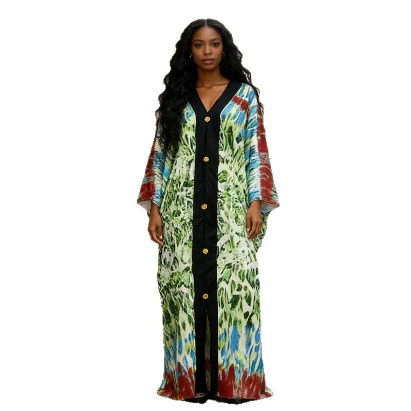 

Африканские платья больших размеров для женщин, традиционная африканская одежда, Дашики, Анкара, платье, абайя, мусульманский кафтан, платье макси