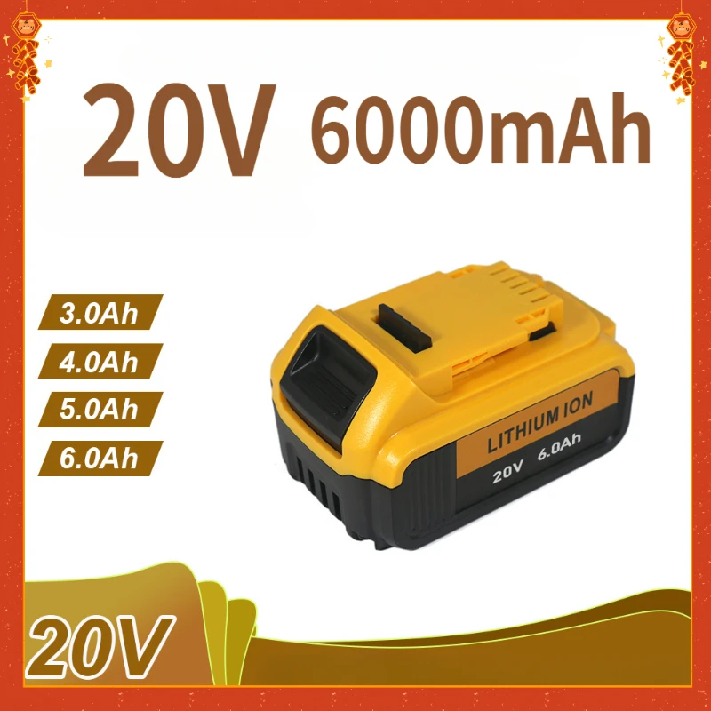 

For DeWalt DCB180 DCB200 5Ah/6.0Ah Replacement Battery Compatible with For Dewalt 18V/20V Tools Battery