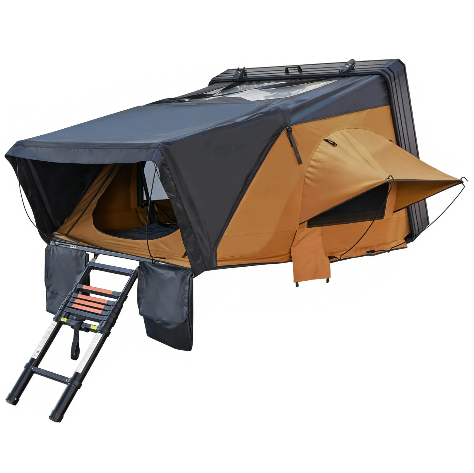 LED Large Capacity UV Protection Outdoor Car Roof Tent Waterproof Quick Set Up For Camping